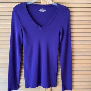 J. CREW Perfect Fit Long Sleeve V Neck